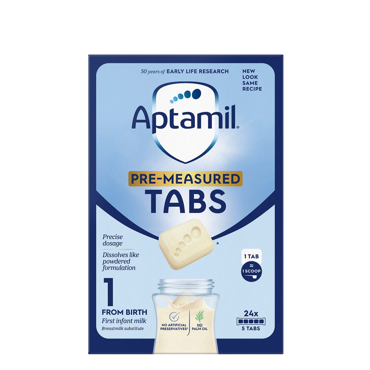 Aptamil Pre-Measured Tabs First Infant Milk from Birth 24 x 23g (552g)