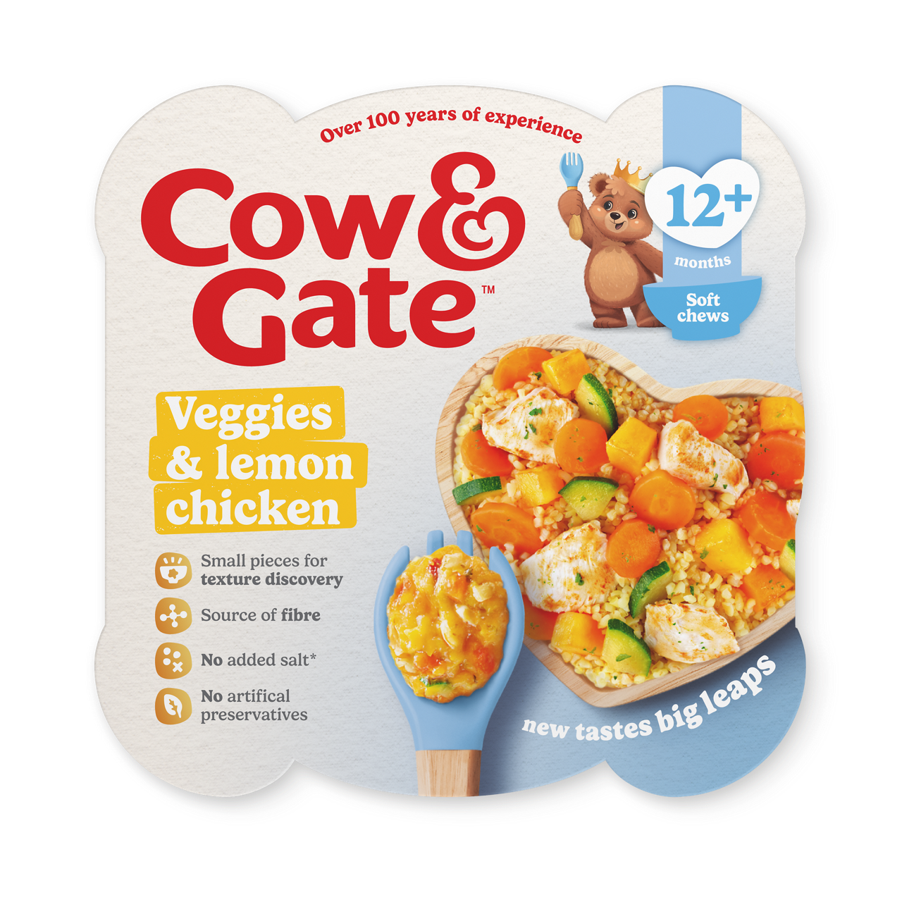 Cow & Gate Lemon Chicken & Vegetables Baby Food Meal, 12+ Months, 230g