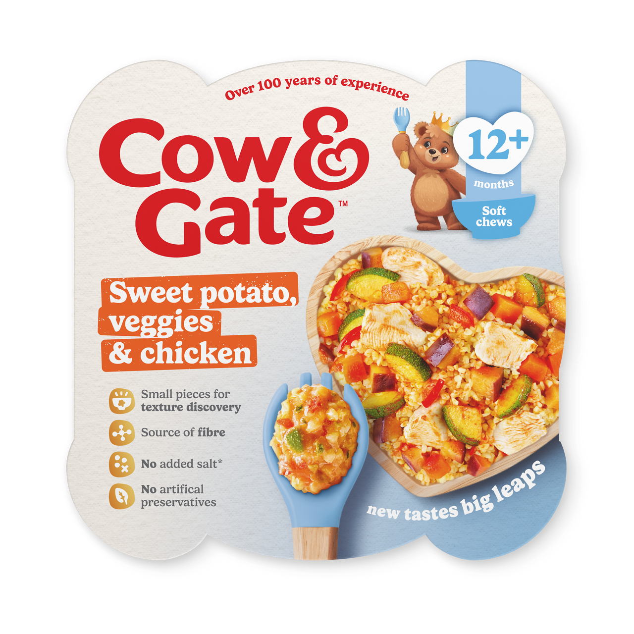 Cow & Gate Sweet Potato Vegetable & Chicken Baby Food Meal, 12+ Months, 230g