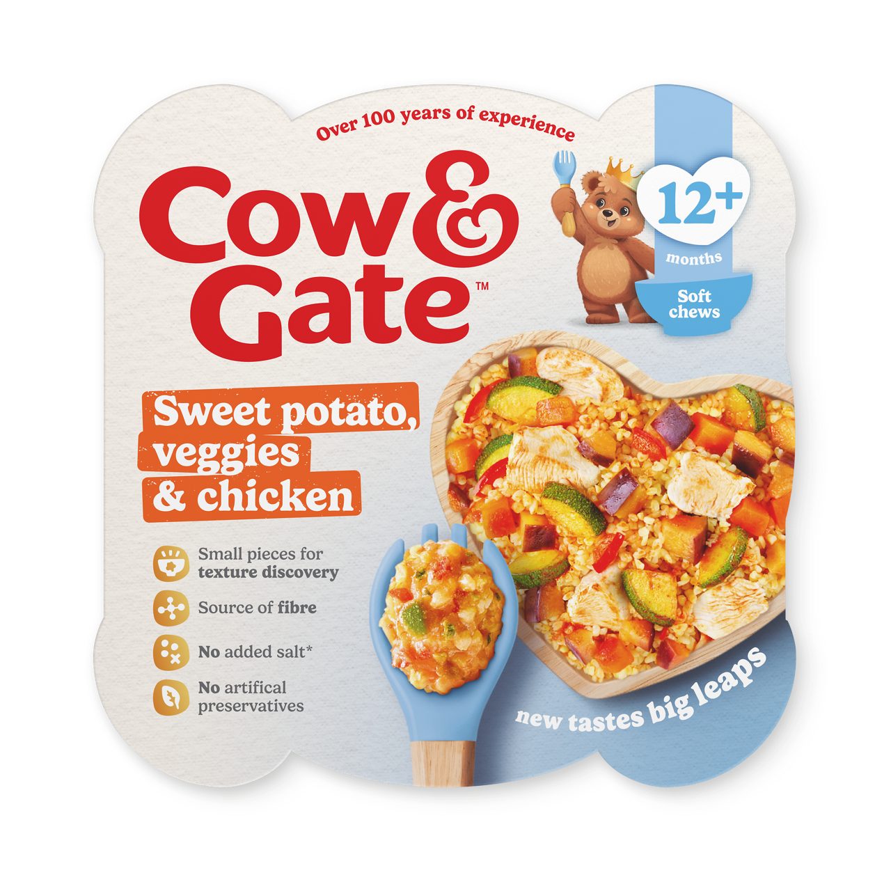 Cow & Gate Sweet Potato Vegetable & Chicken Baby Food Meal, 12+ Months, 230g
