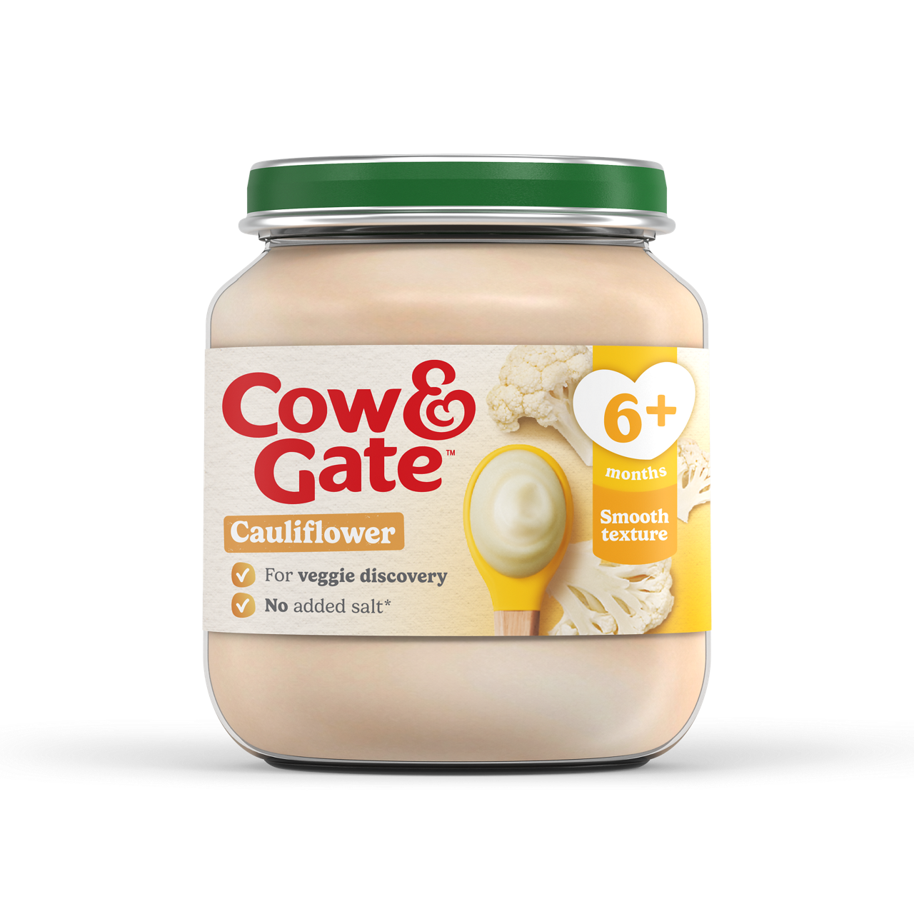 Cow & Gate Cauliflower Baby Food Snack Jar, 6+ Months, 125g