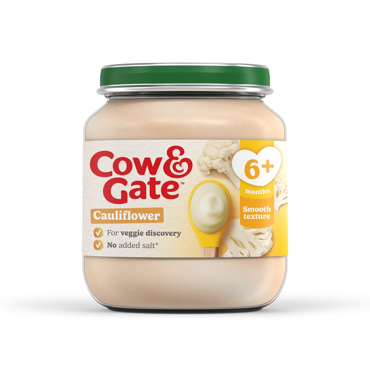Cow & Gate Cauliflower Baby Food Snack Jar, 6+ Months, 125g