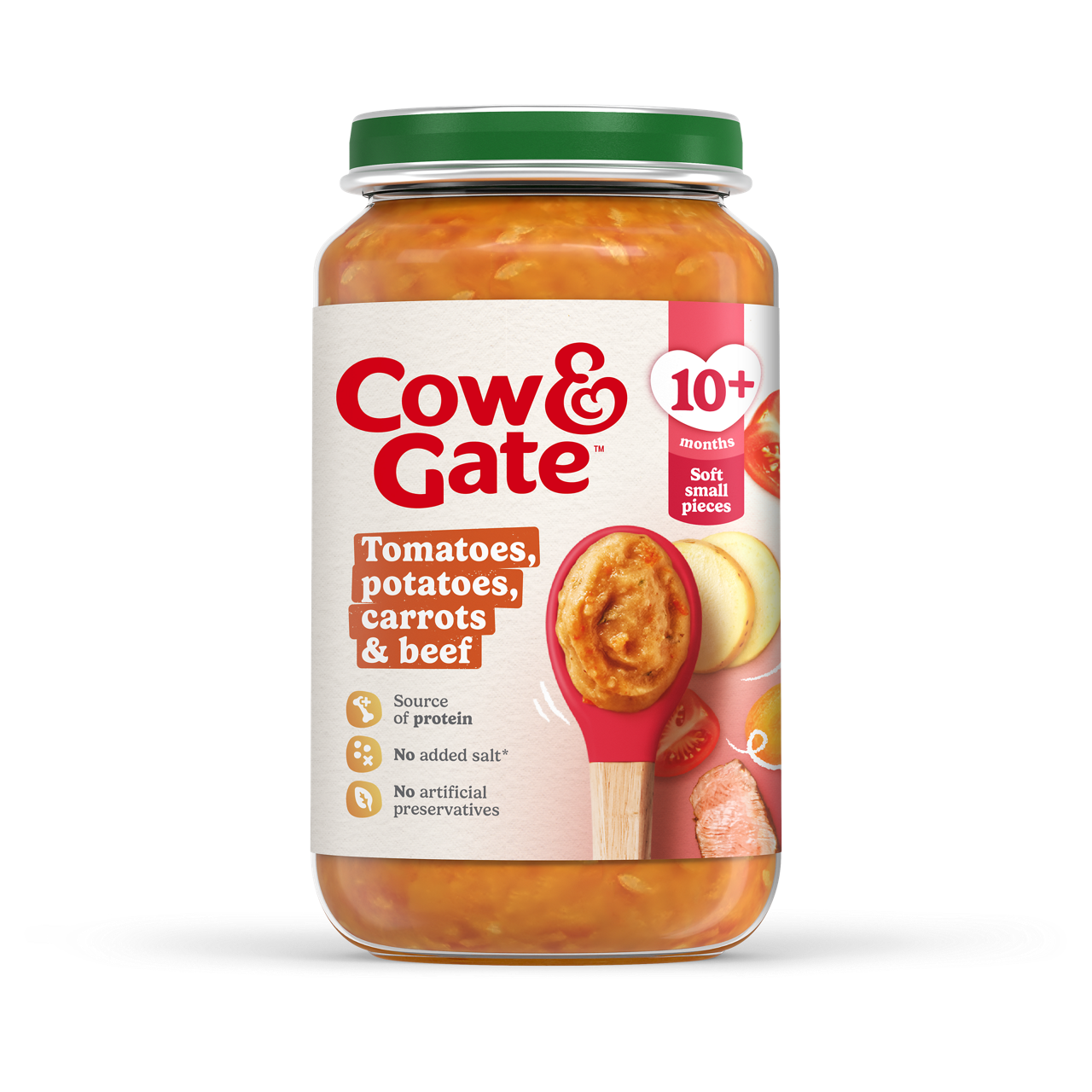 Cow & Gate Carrot Beef Tomato & Potato Baby Food Meal Jar, 10+ Months, 200g