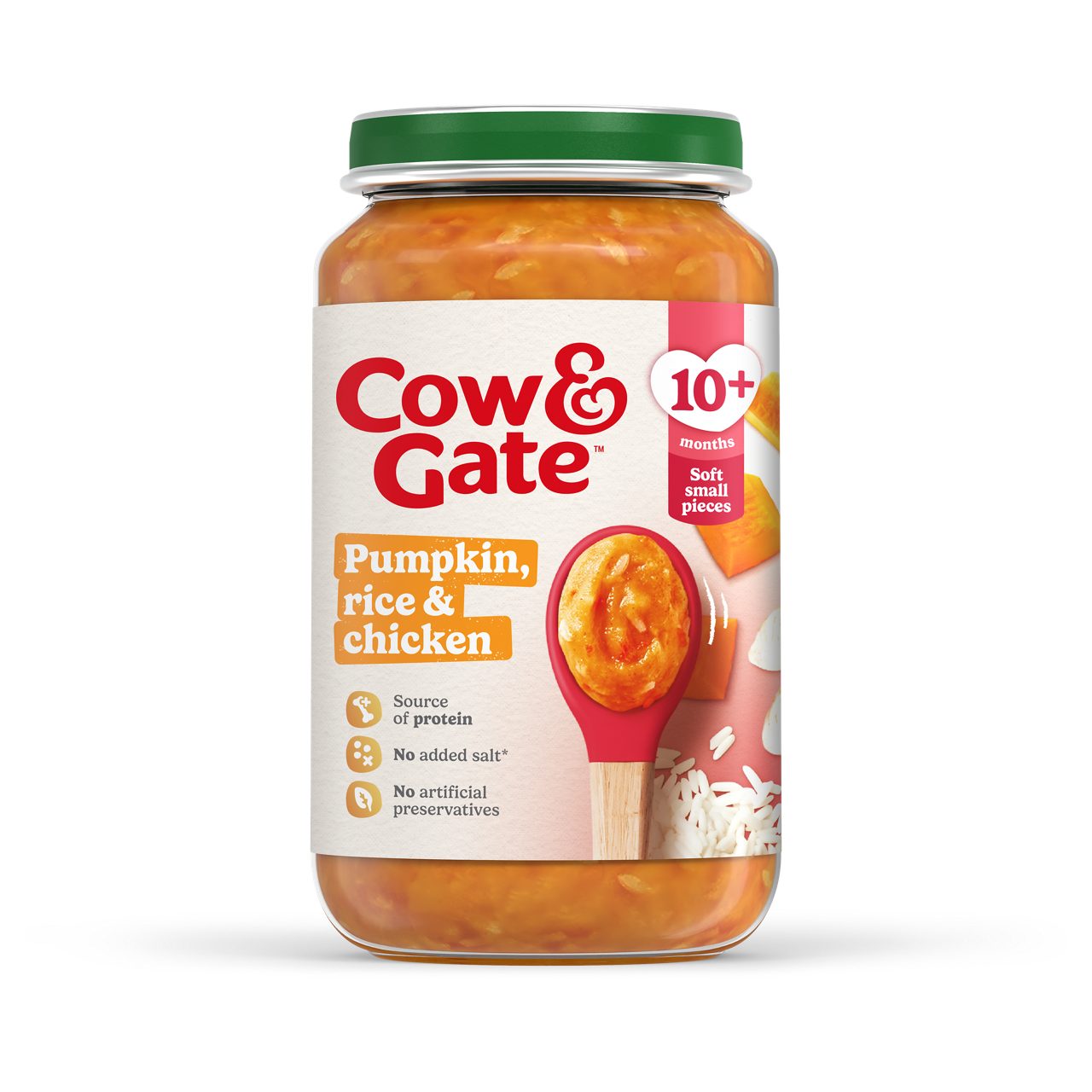 Cow & Gate Pumpkin Chicken & Rice Baby Food Meal Jar, 10+ Months, 200g