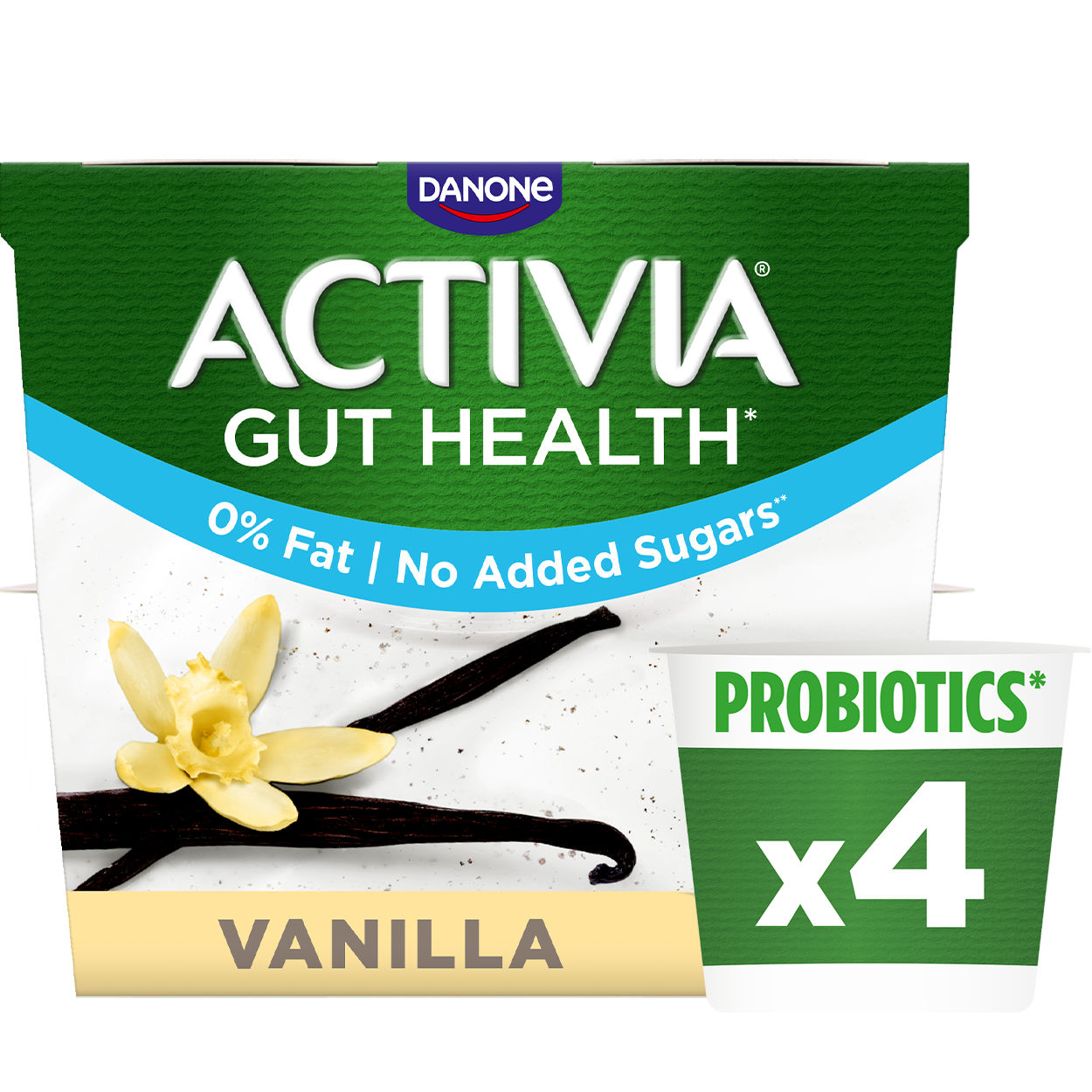 Activia 0% Fat Vanilla Secondary Packshot