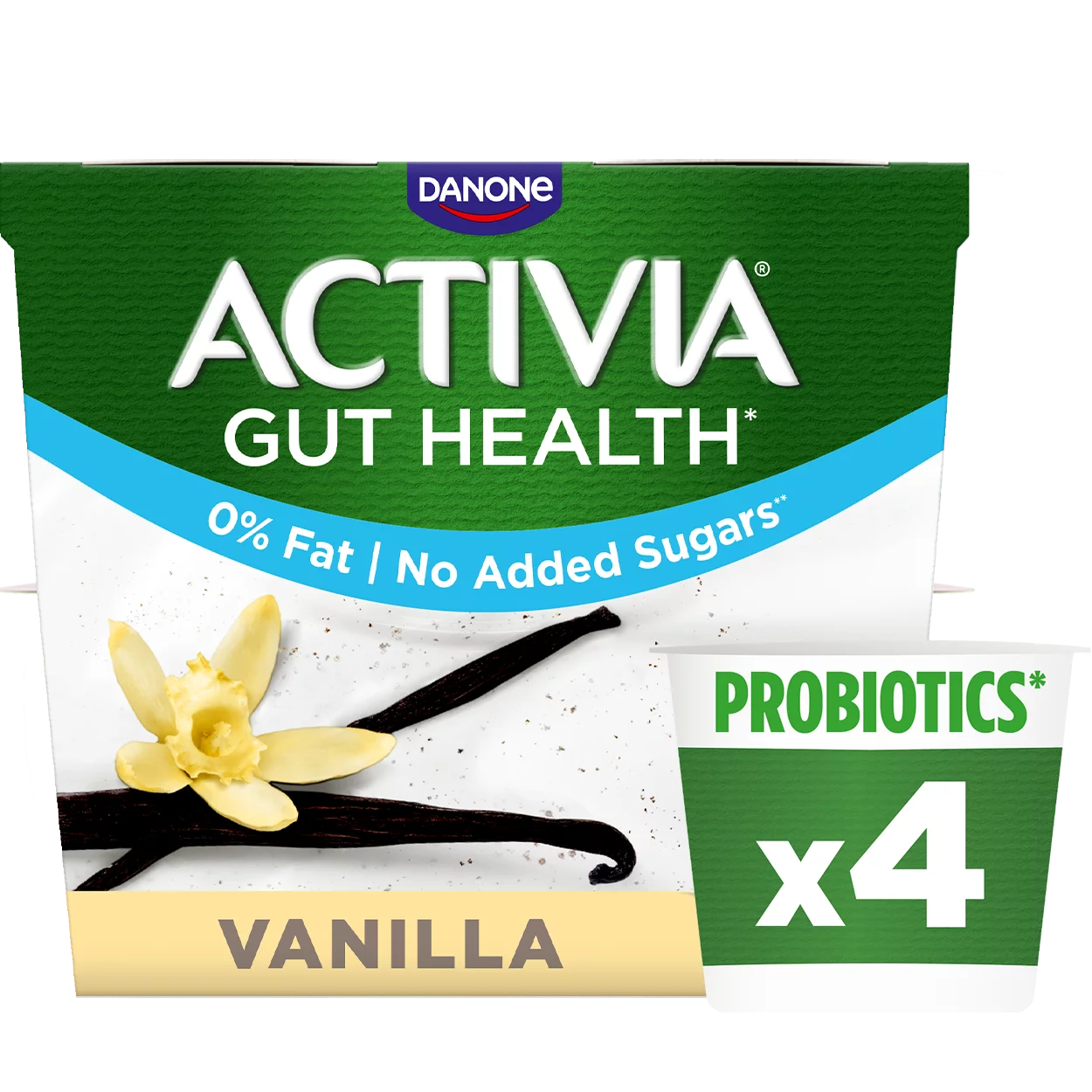 Activia 0% Fat Vanilla Secondary Packshot
