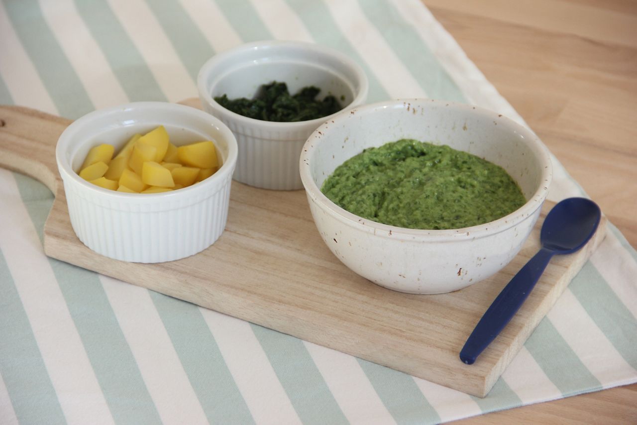 Spinat und Kartoffel Brei