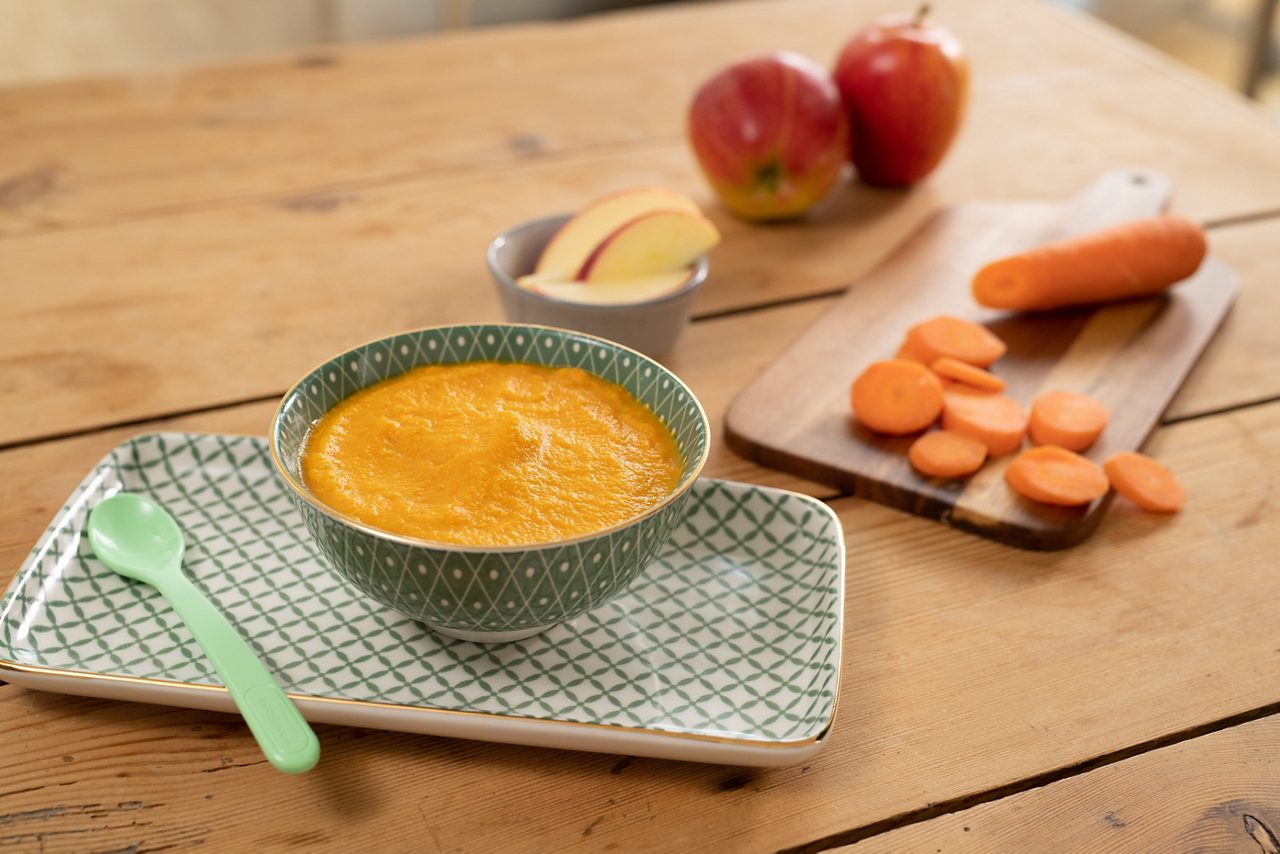 Rezept Apfel-Karotten-Getreide Brei