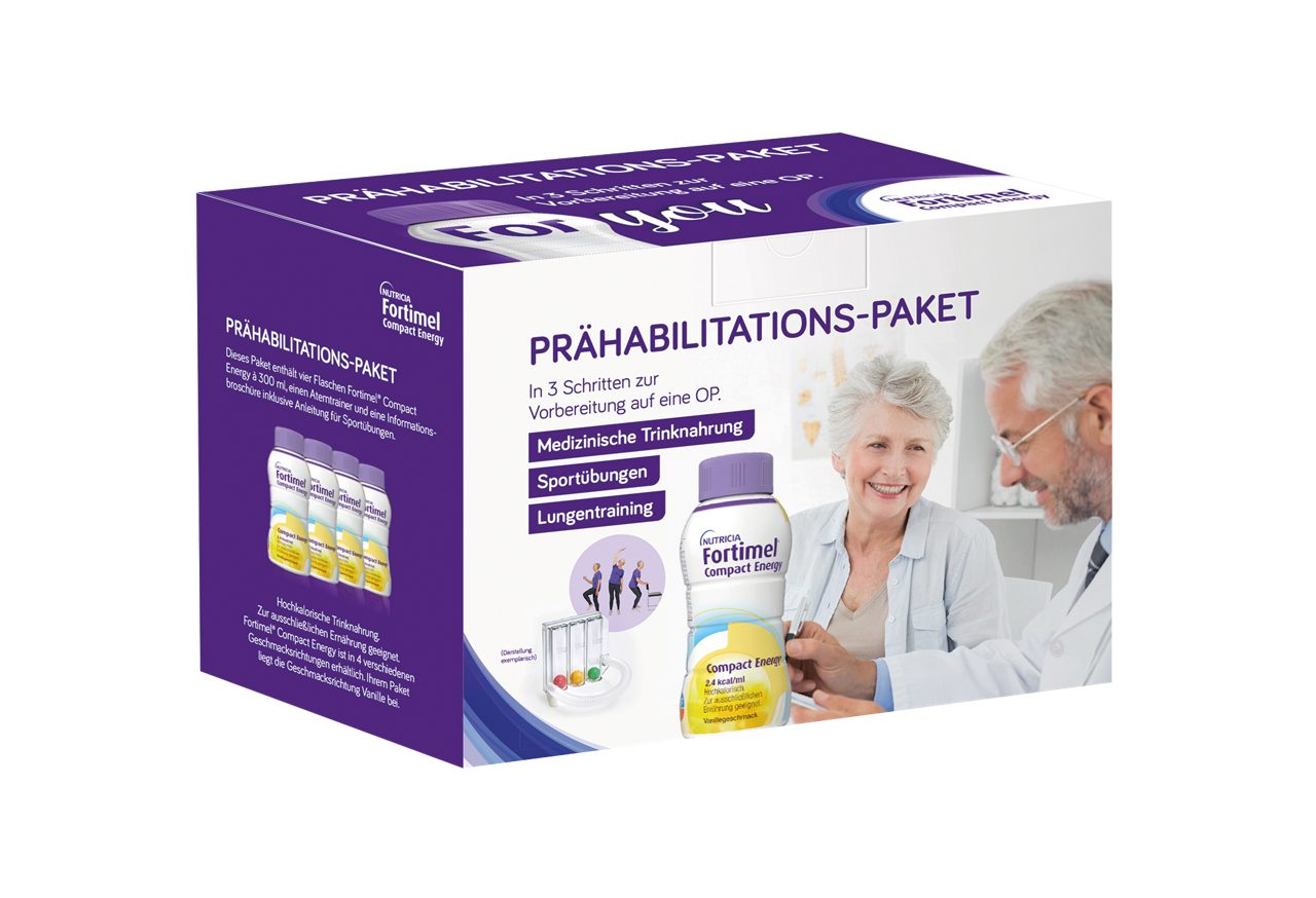 Promotionbild zum Fortimel Prähabilitationspaket