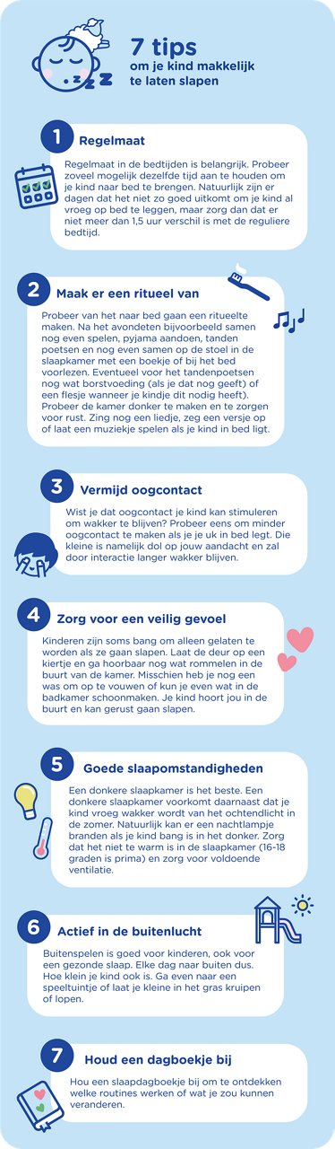 7 tips om je kind makkelijk te laten slapen