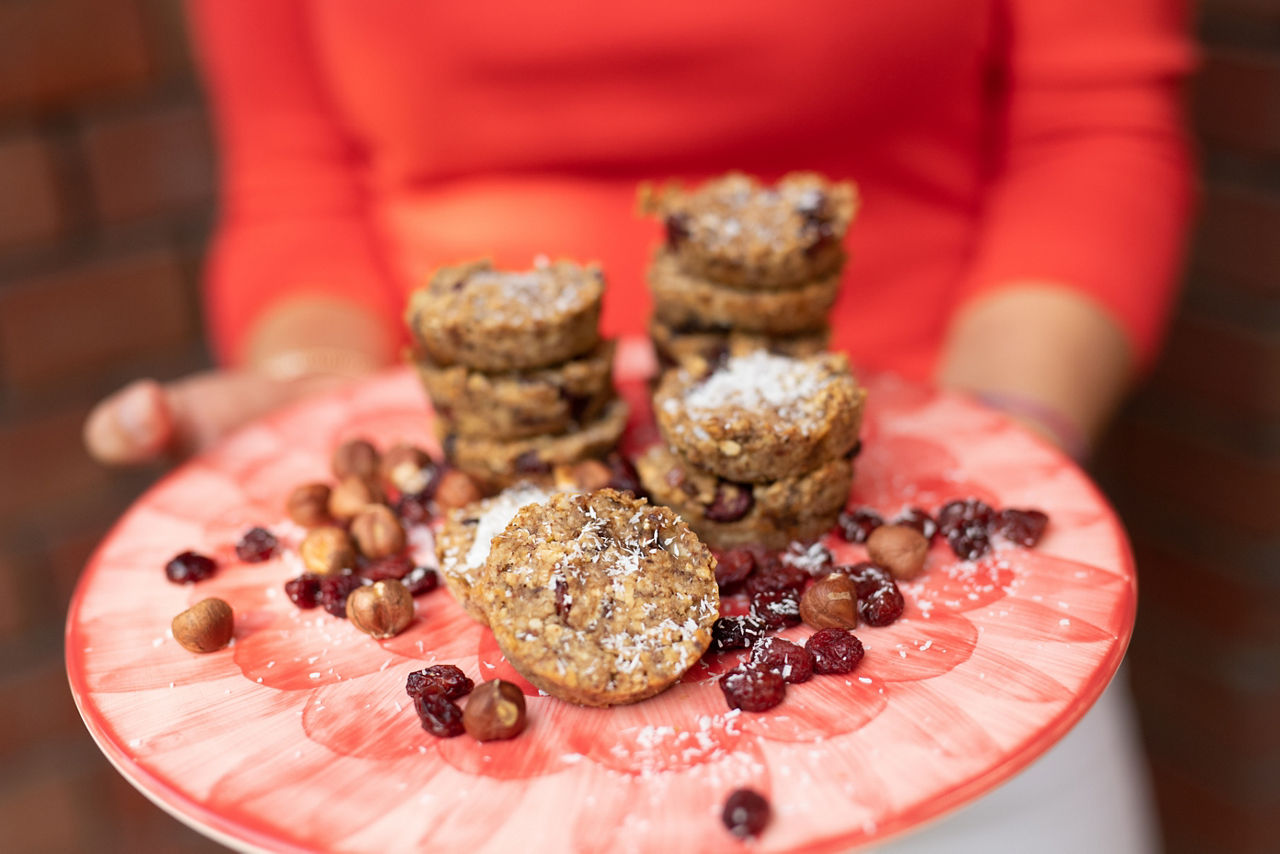 Kindermüsli Früchte Cookies Haselnüsse Banane Apfel Rezept Baby 6-12 Monate