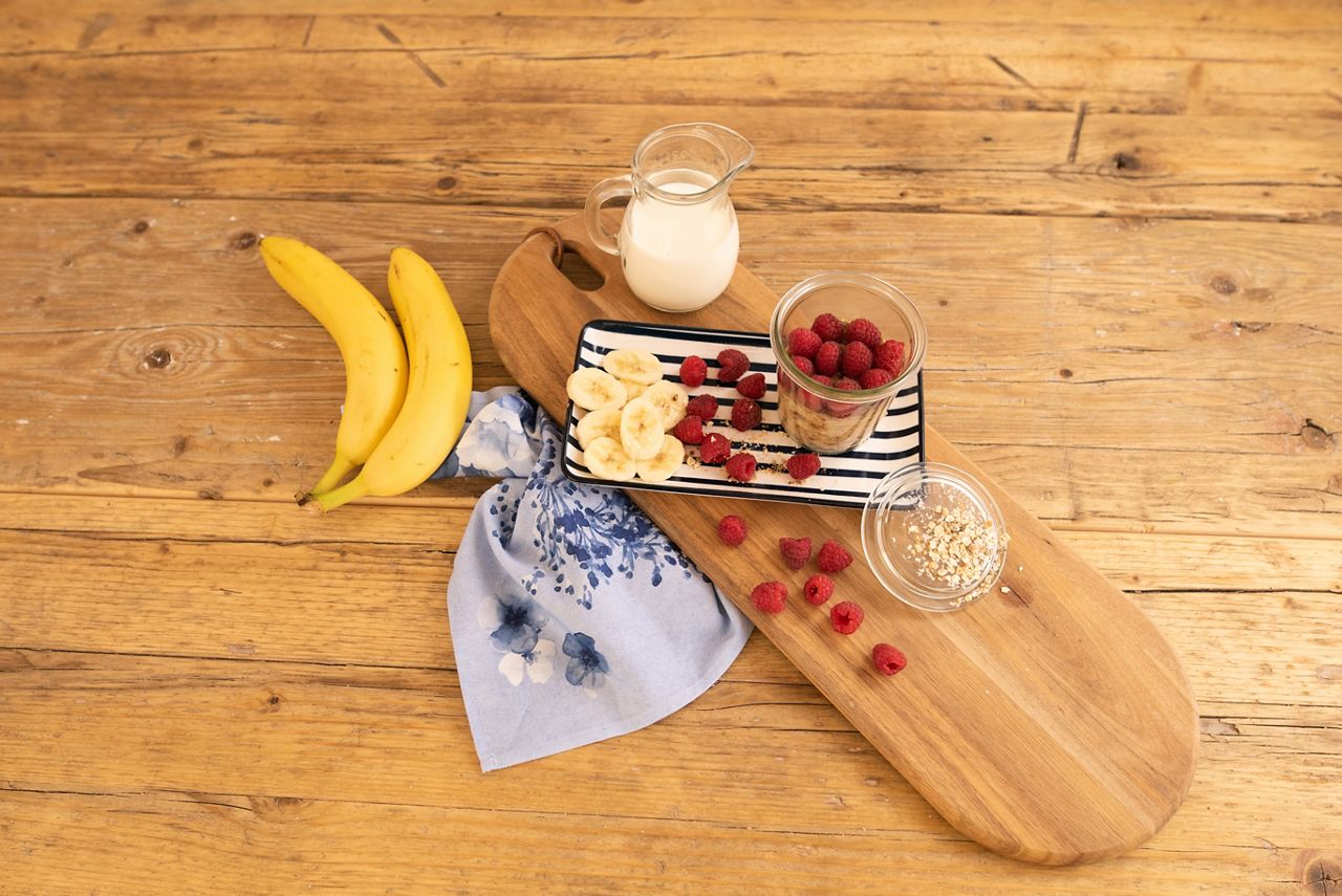 Bananen Himbeer Kindermüsli