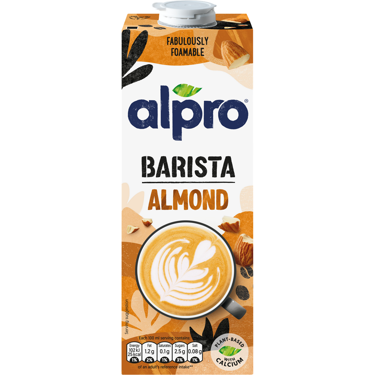 38F035AC-B6D4-491A-A0D02F4487F77373<br>Alpro Drink Barista Almond 1L edge UK front.tif<br>80006629, 80005523, 80006005