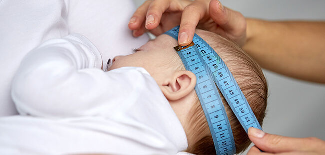 Measuring baby's head