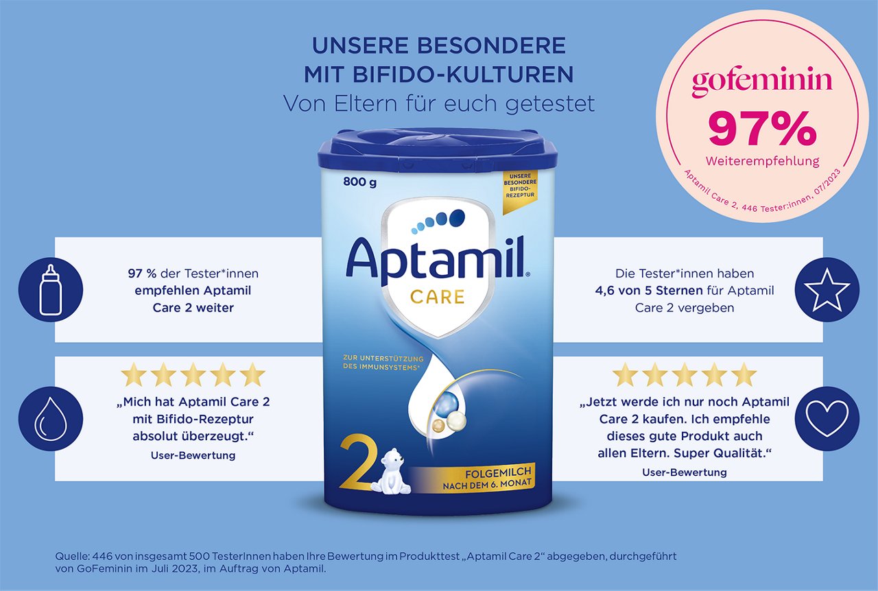 Aptamil Folgemilch Care 2 go feminin