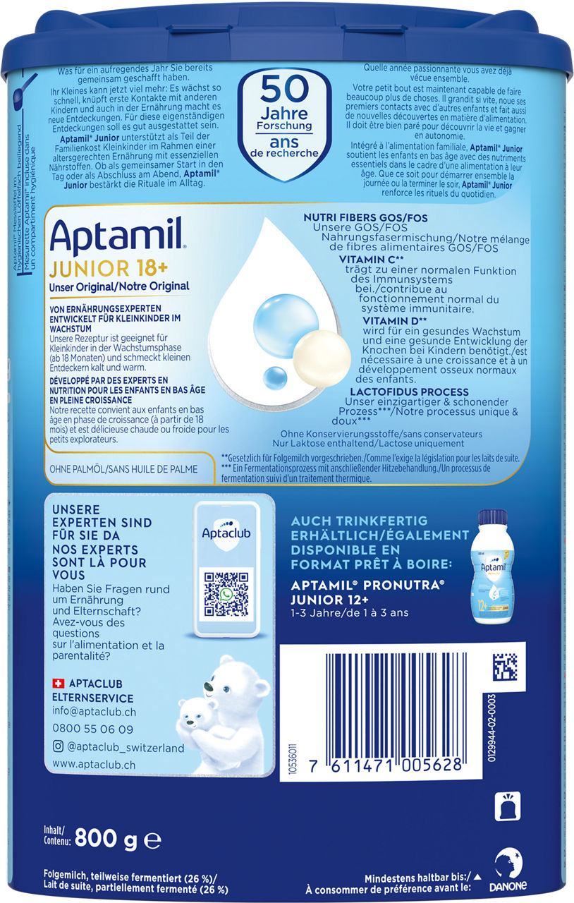 Aptamil Pronutra Junior Vanille 18 plus
