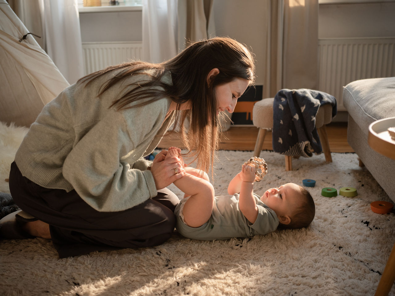 Baby and mom