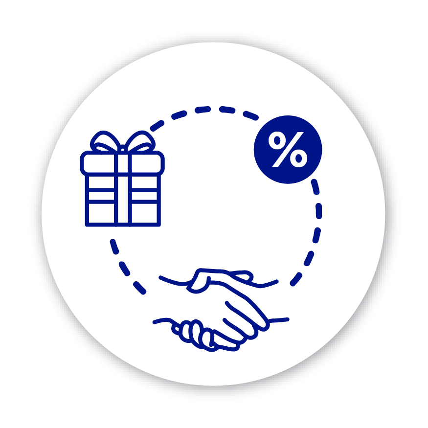 Partneraktionen - Geschenke - Sparen Kreislauf