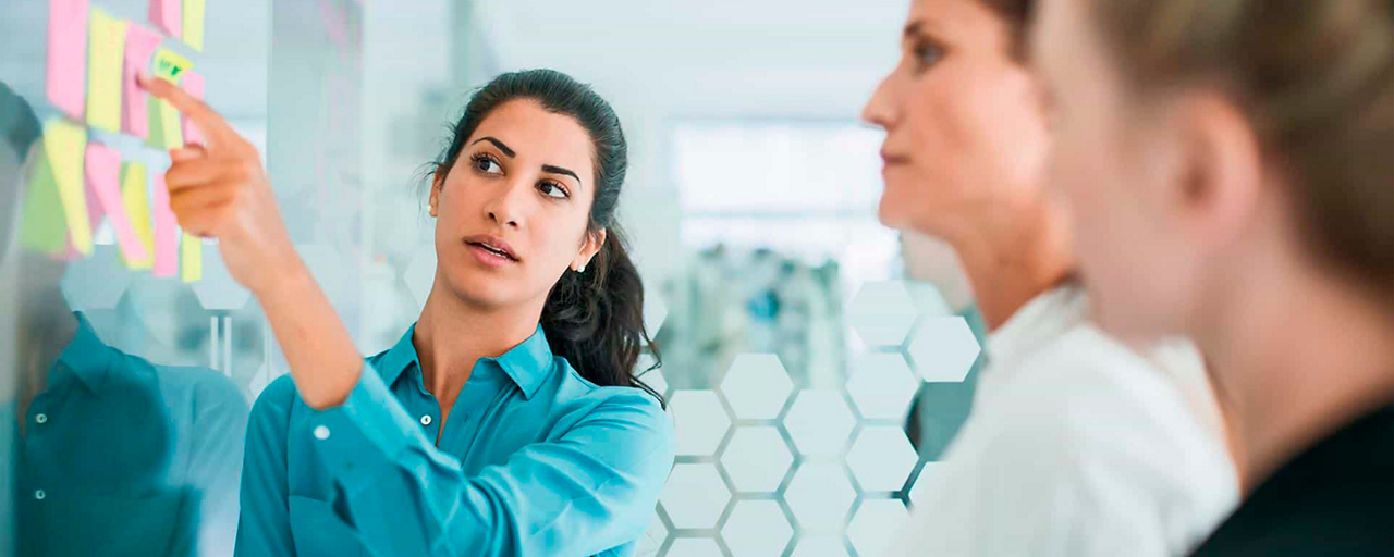 3 girls one showing on board