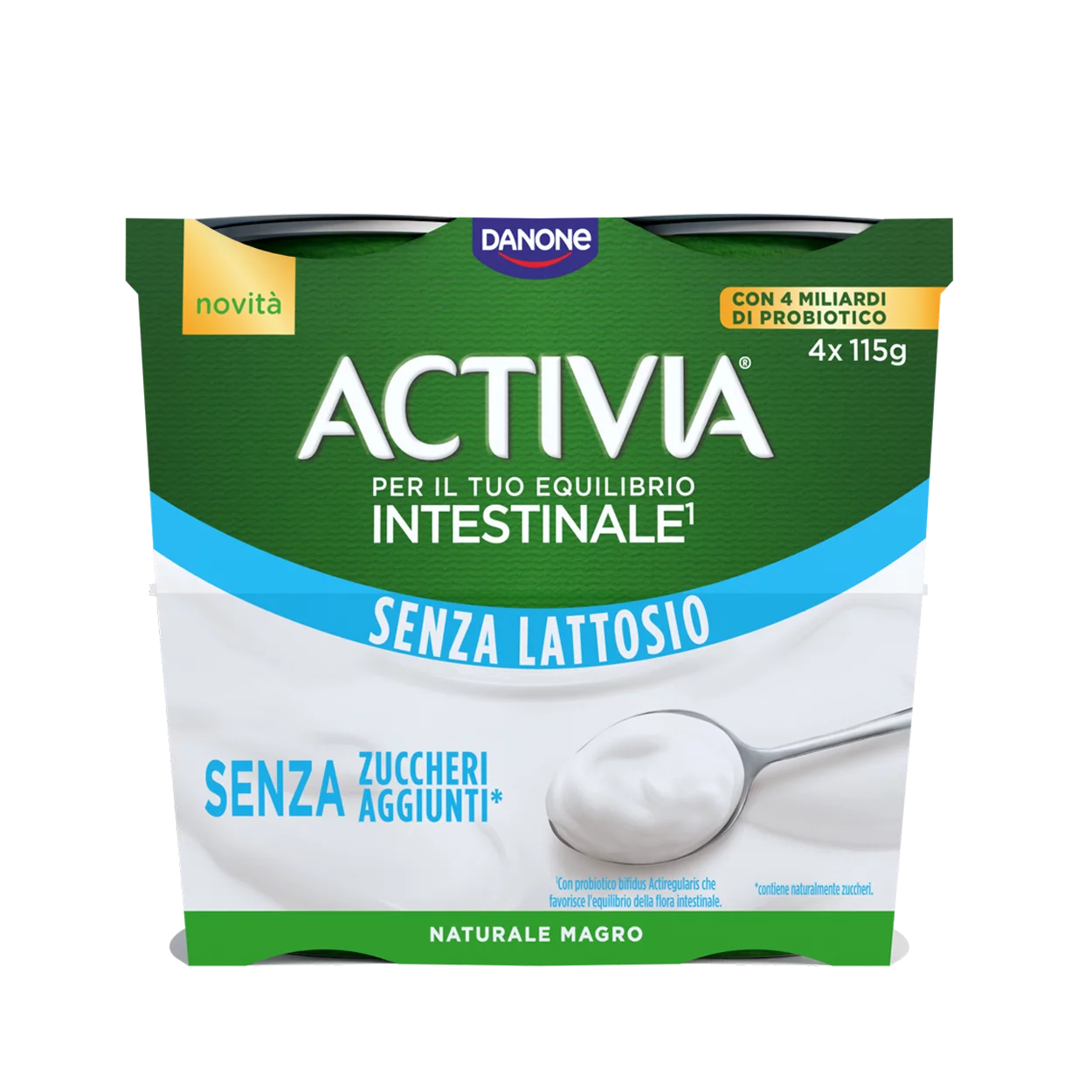 Activia senza lattosio confezione 4 vasetti