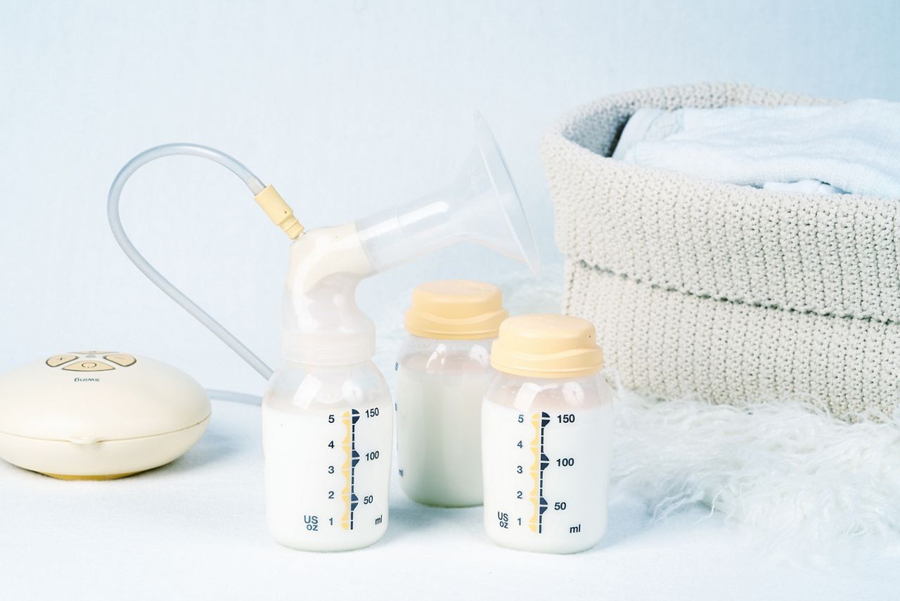Medical electric breast pump to increase milk supply for breastfeeding mother and children's clothing