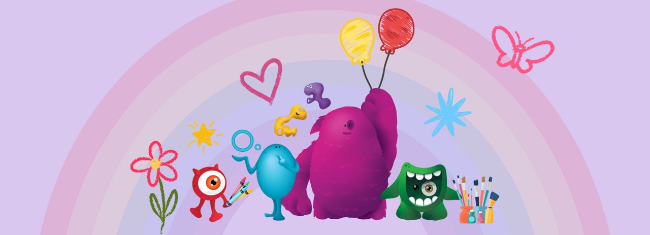 Young child loves to play with toys on the floor.