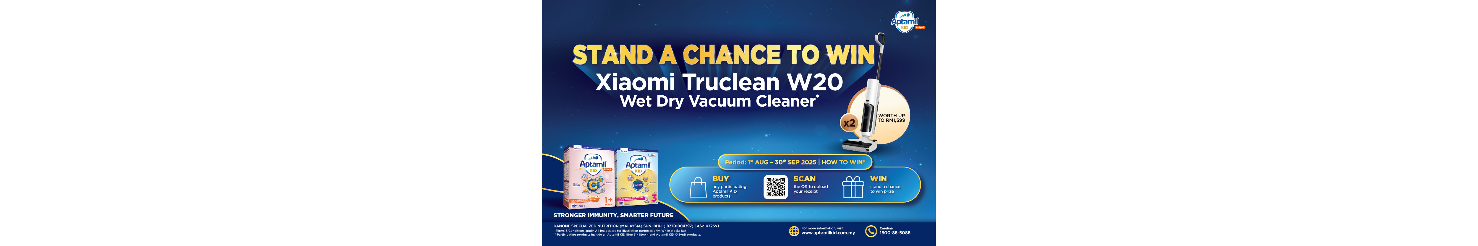 STAND A CHANCE TO WIN Xiaomi Truclean W20 Wet Dry Vacuum Cleaner*