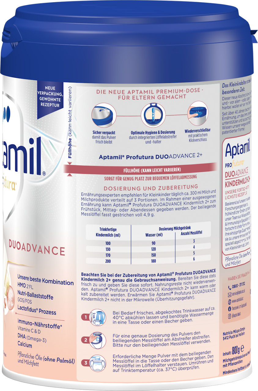 Packshot Aptamil Profutura Kindermilch 2+ R 2021