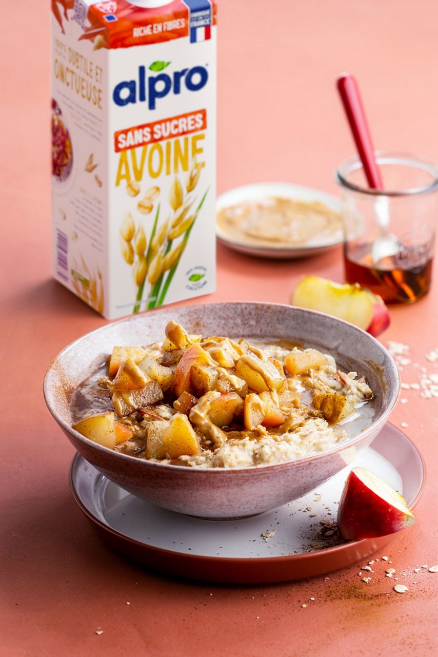D9EB5D57-2CEE-453D-B007FCCCEF36A42E<br>Overnight oat à la pomme et à la cannelle<br>