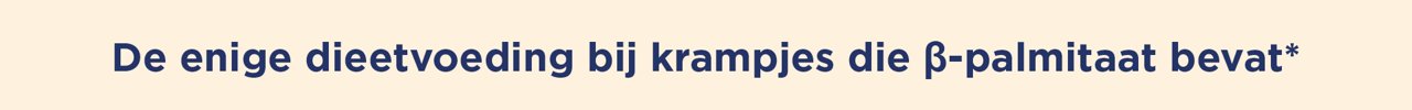 Dieetvoeding bij krampjes met β-palmitaat ter ondersteuning van het spijsverteringscomfort.