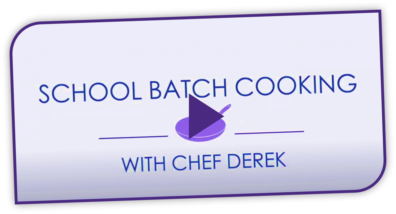 School batch cooking with Chef Derek