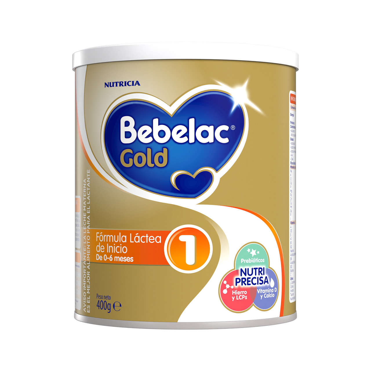 Bebelac ® Gold 1 fórmula láctea de inicio polvo para bebés 0 a 6 meses lata 400g - Nutricia Ecuador