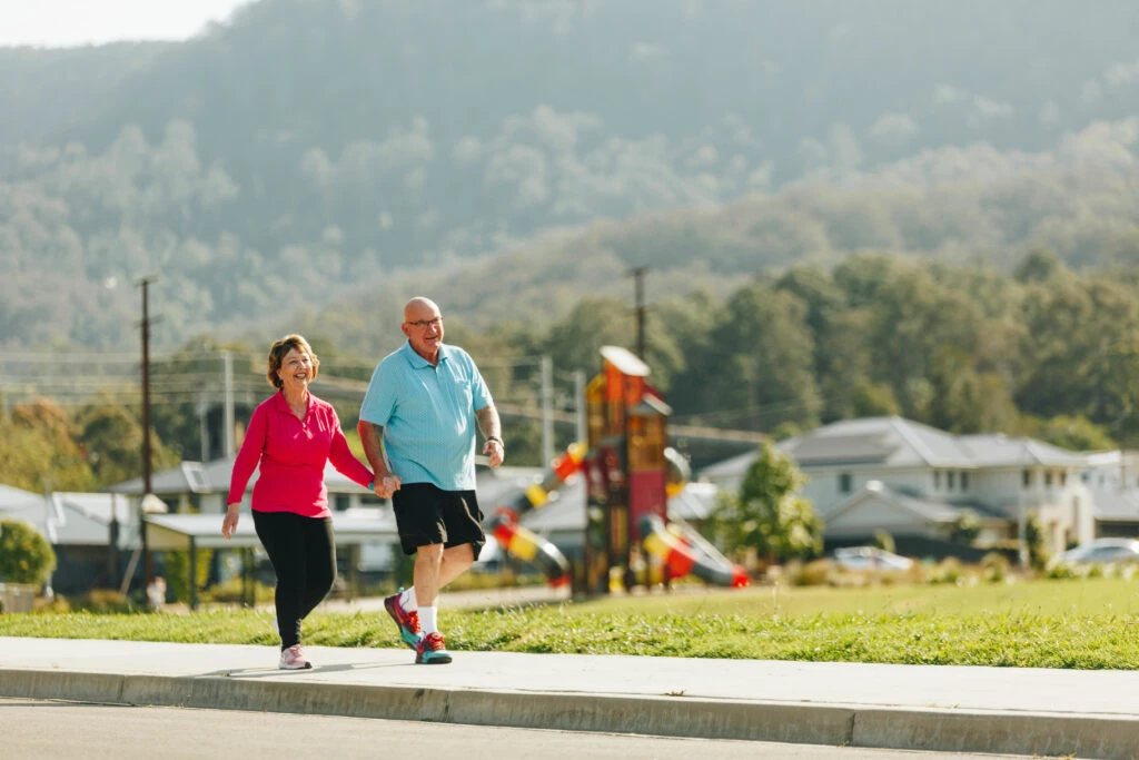 Couple holding hands and walking - malnutrition