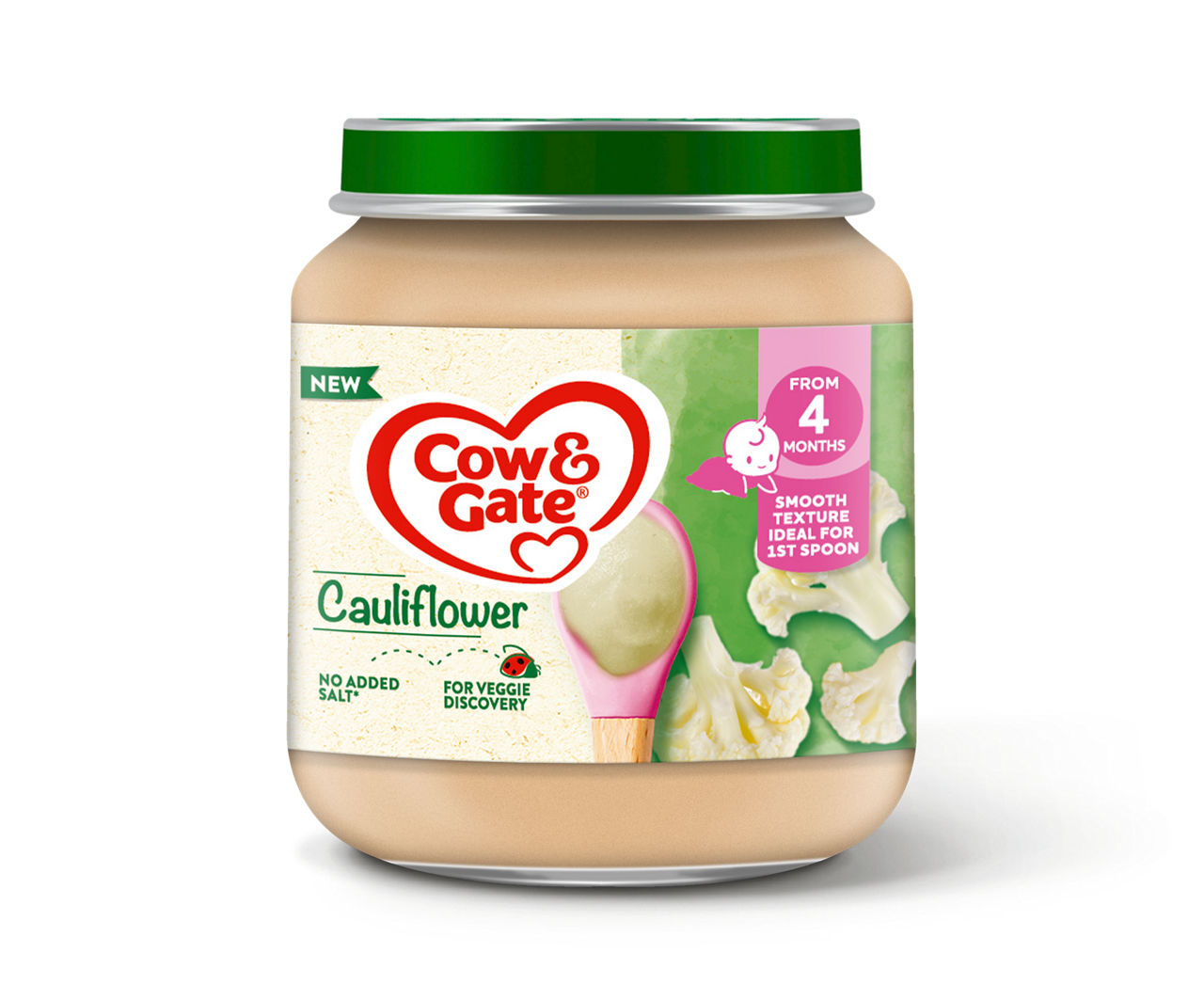 Cow & Gate Cauliflower baby food jar 125g