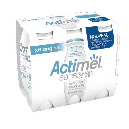 actimel sans sucres ajoutés