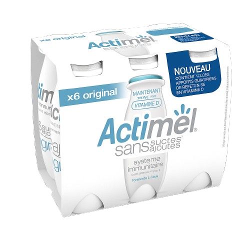 actimel sans sucres ajoutés
