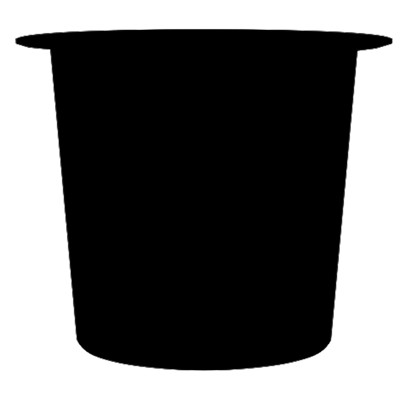 Black silhouette of disposable cup container