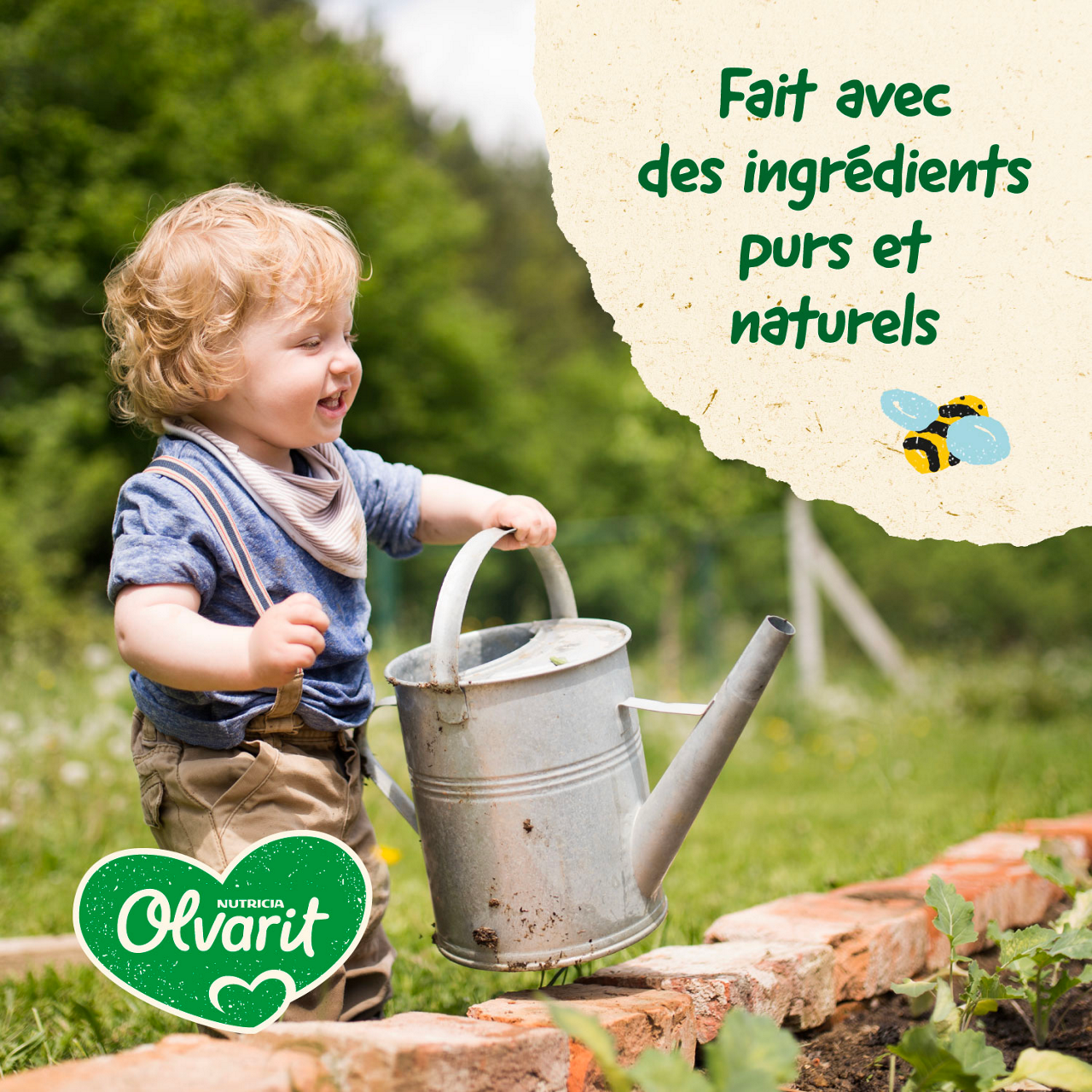 Olvarit Petits pois dinde riz (250 g). Consultez notre site web Olvarit.be pour plus d'info sur alimentation pour bébé et les produits Olvarit.