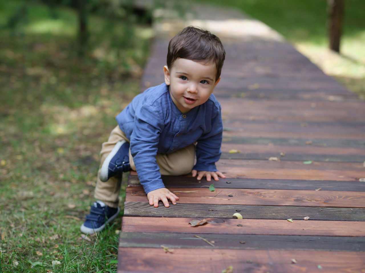 toddler outside