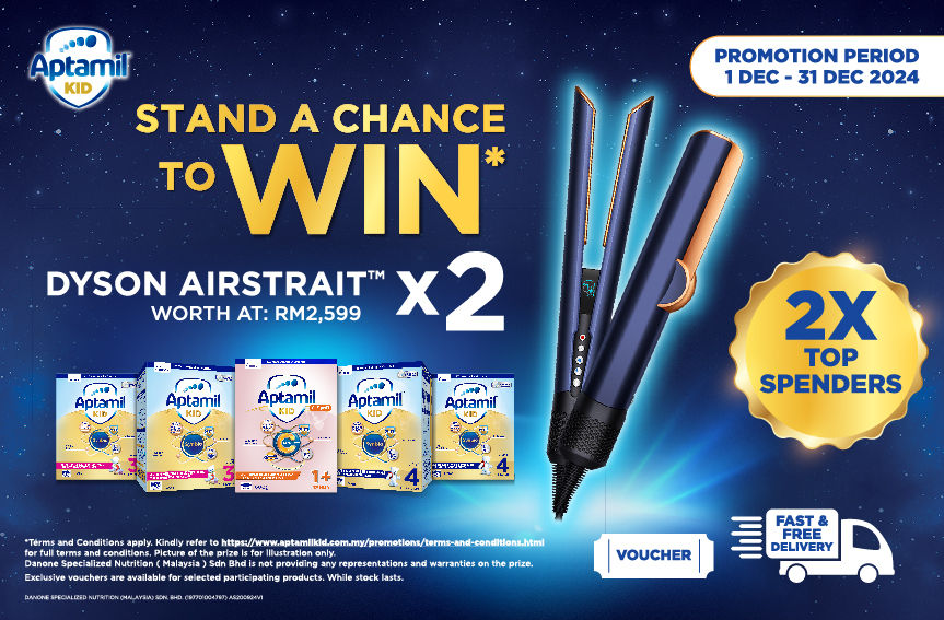 Buy Aptamil™ KID products and stand a chance to win a Dyson Airstrait​