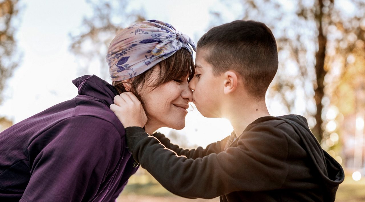 Mama und Sohn
