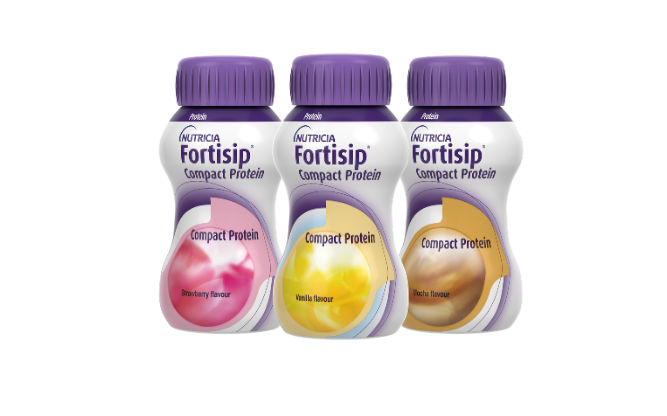 Fortisip Compact Protein range packshots on white background
