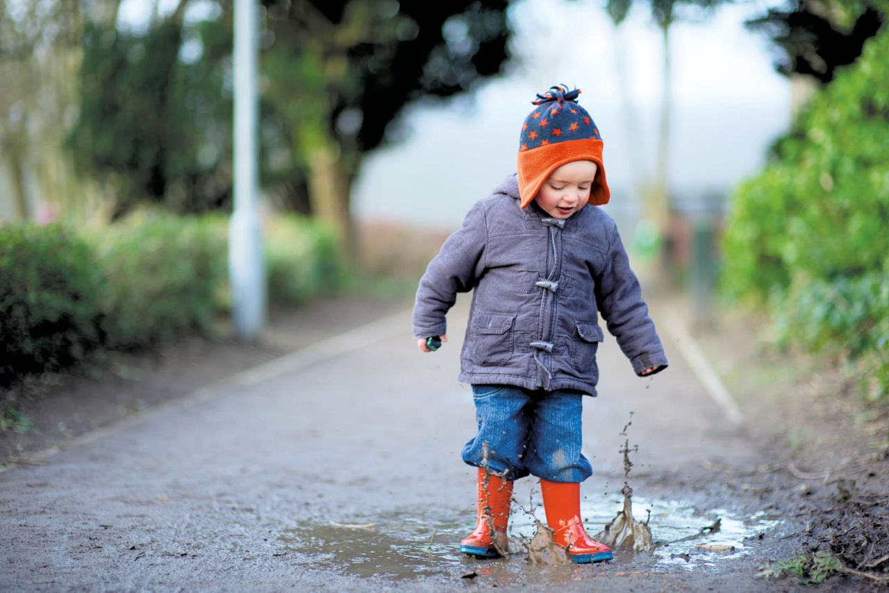 Toddler outside