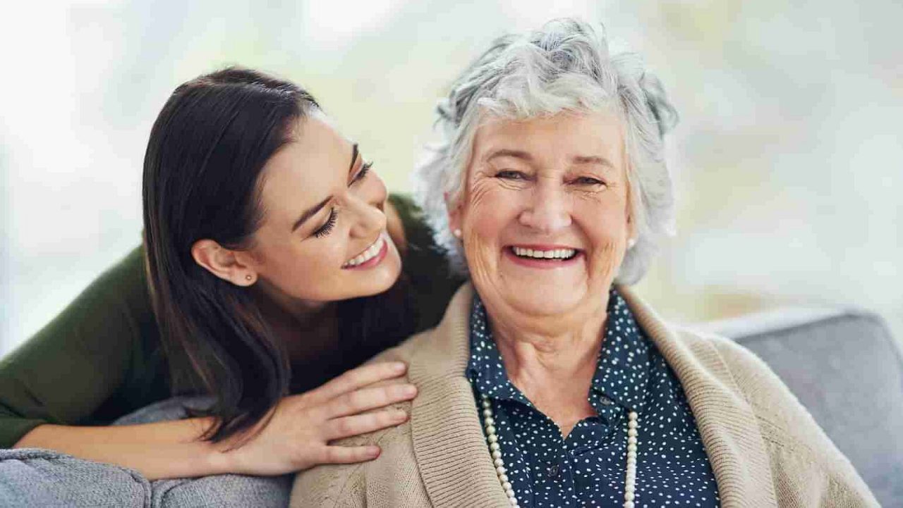 Grandma and granddaughter