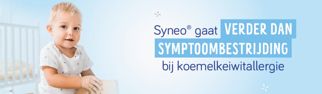 syneo header met text verder dan symptoombestrijding bij koemelkeiwitallergie