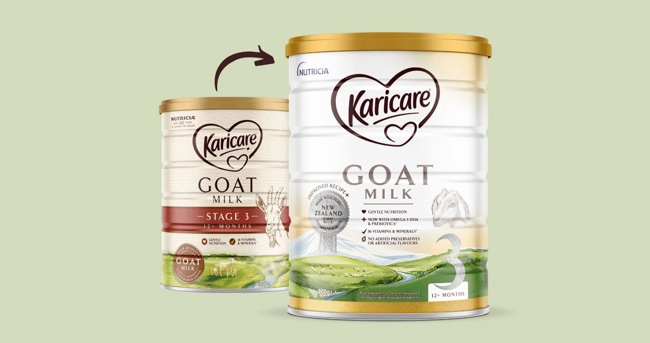 Karicare Toddler Goat - Old Tin and New Tin Comparison