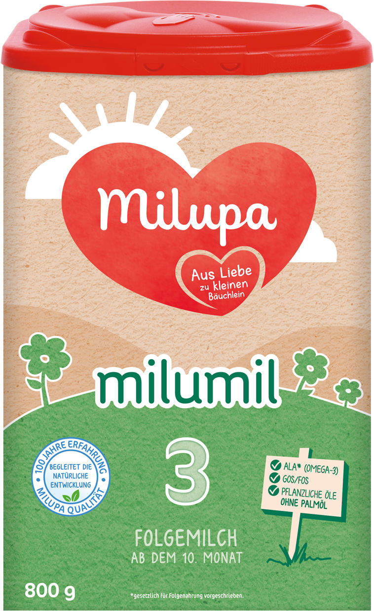 Milumil Packshot POF 3 Folgemilch 10 Monat 800g AT