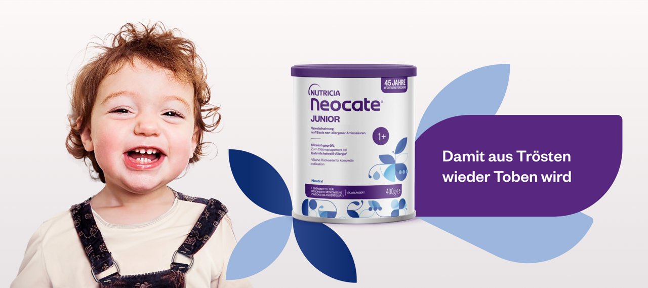 Neocate Produkt mit Kind