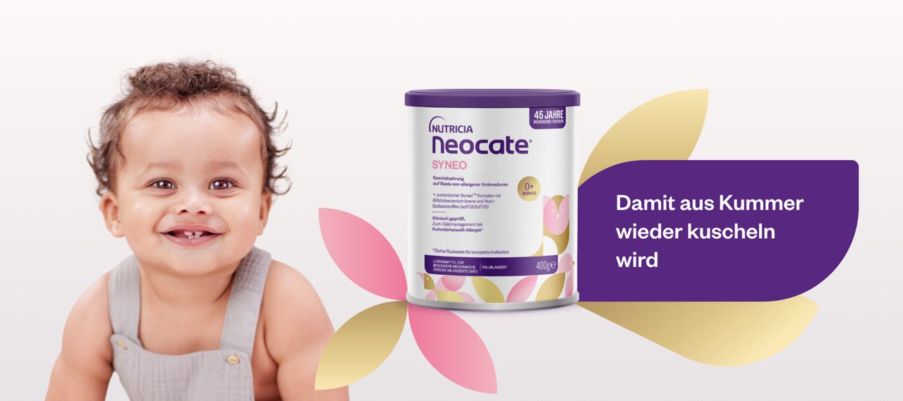 Neocate Produkt mit Kind