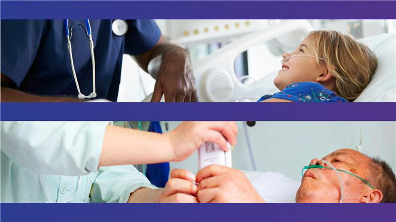 a children with a doctor